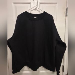 Womens Black Crewneck Sweater